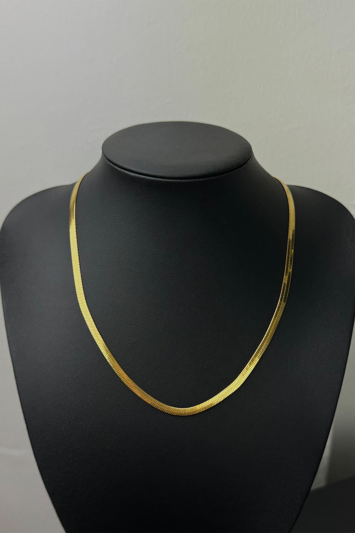 Gold İtalyan Ezme Kolye