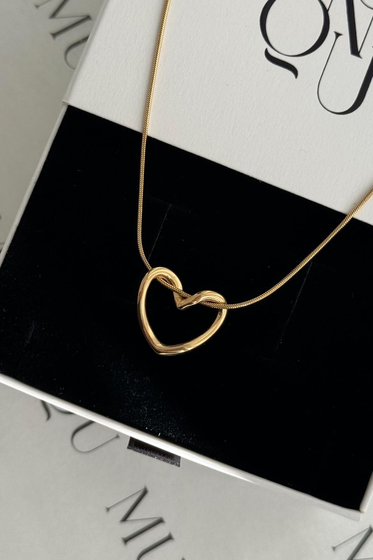 Gold Kalp Kolye