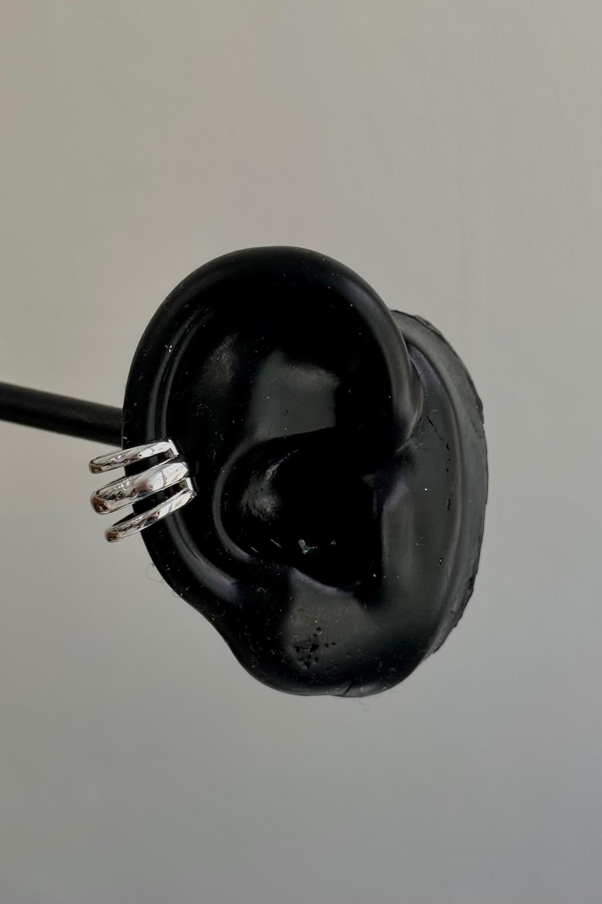 Gümüş Üçlü Şerit Earcuff