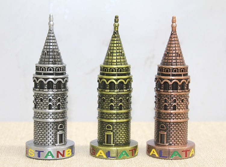 10 cm Metal Galata Kulesi