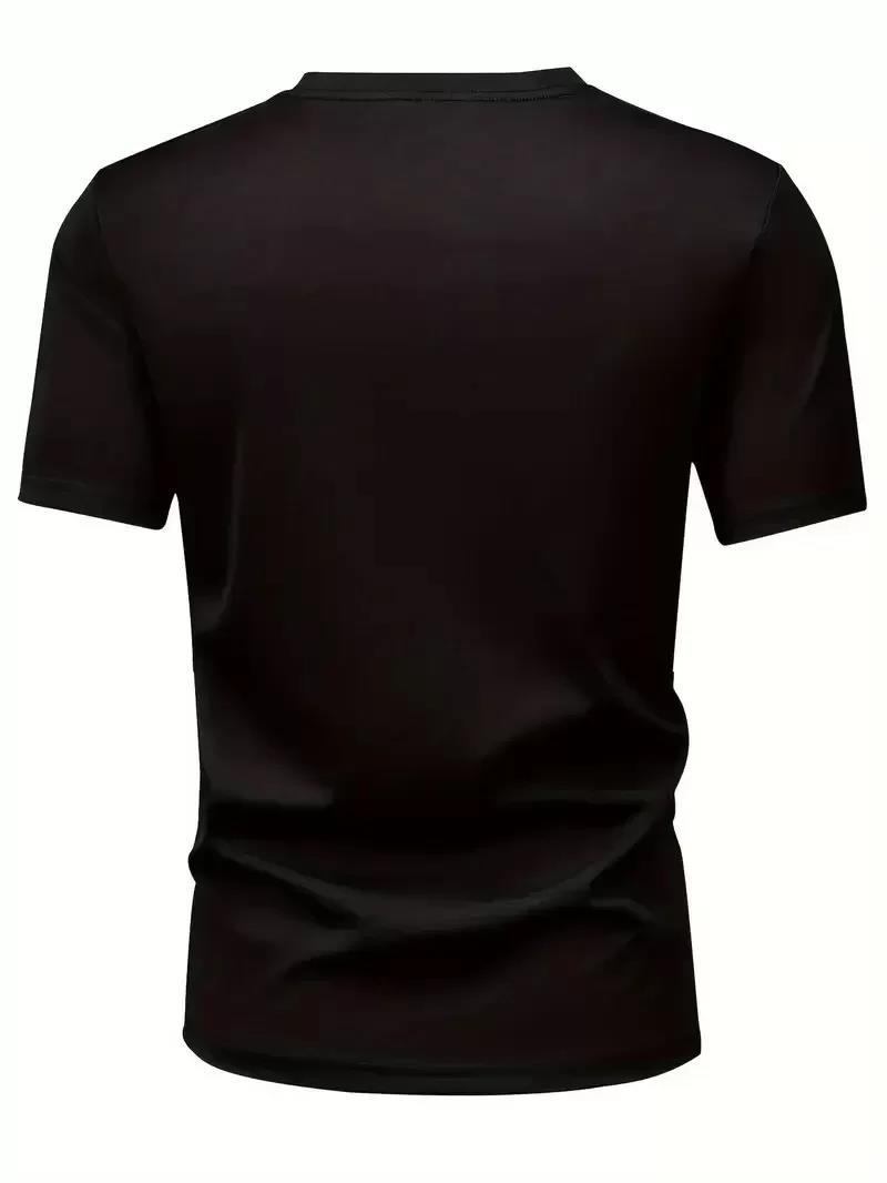 20/1 Penye Compack Baskılı Oversize Bisiklet Yaka Kısa Kol T-shirt - Siyah