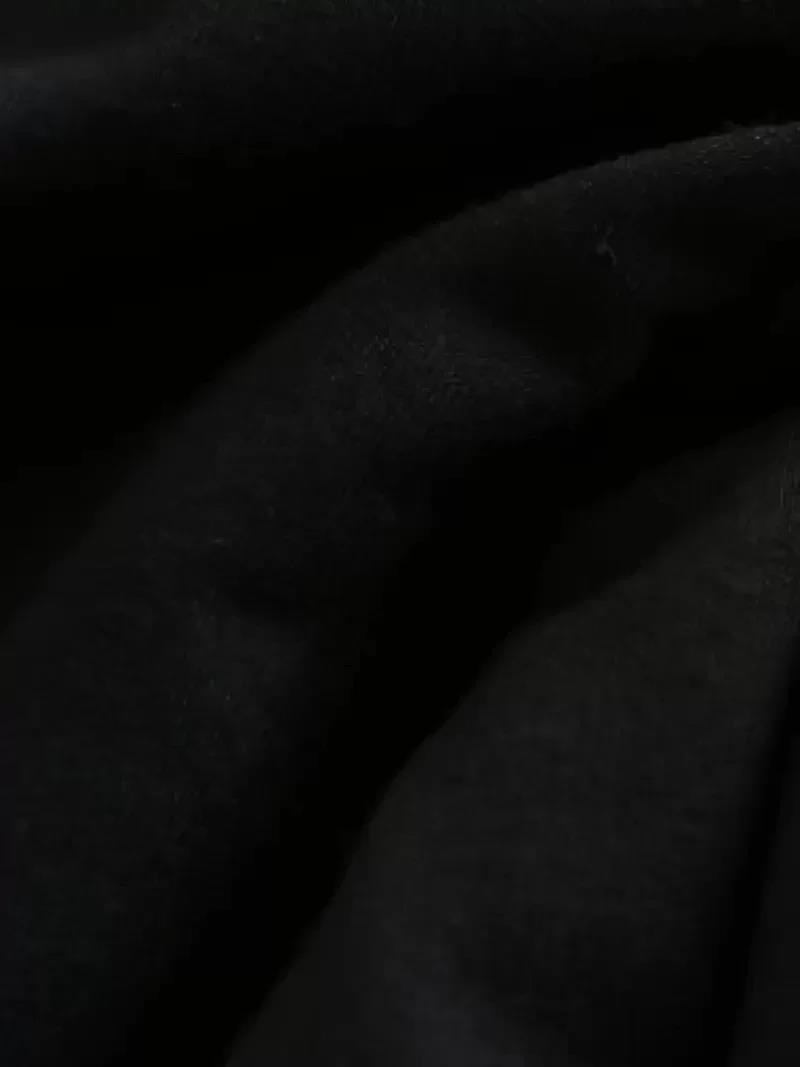 20/1 Penye Compack Baskılı Oversize Kısa Kol Bisiklet Yaka T-shirt - Siyah