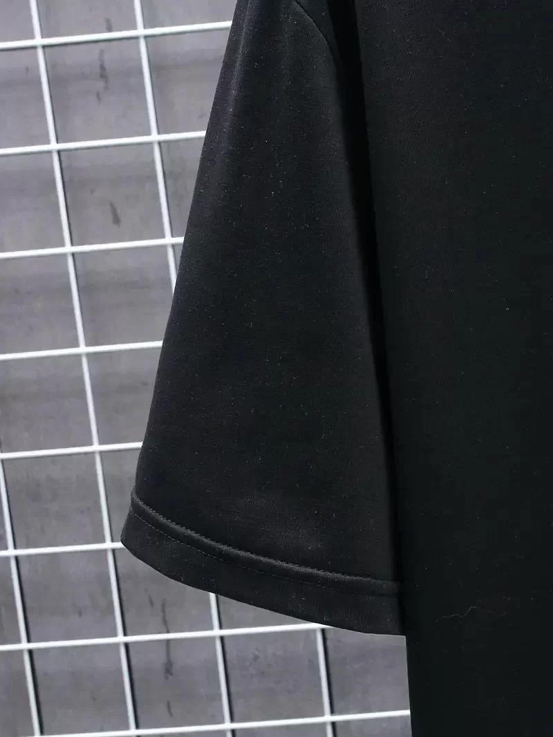 20/1 Penye Compack FUTRE Baskılı Oversize Kısa Kol Bisiklet Yaka T-shirt - Siyah