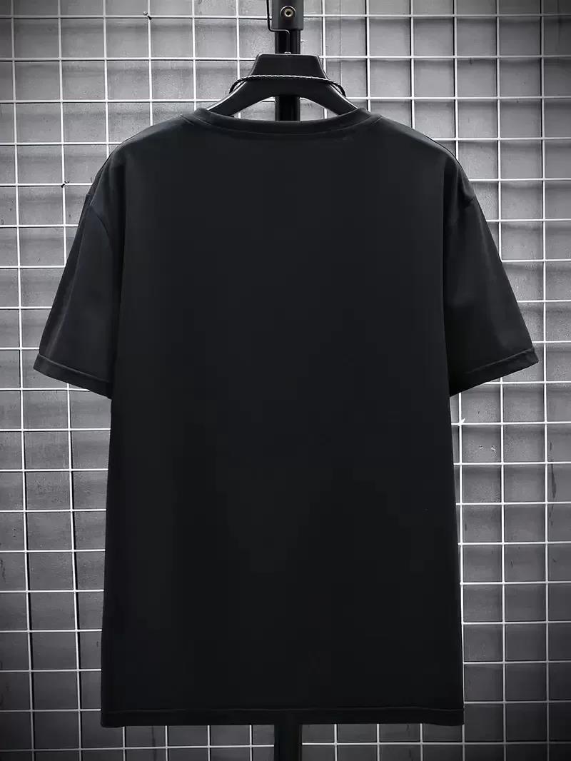 20/1 Penye Compack FUTRE Baskılı Oversize Kısa Kol Bisiklet Yaka T-shirt - Siyah