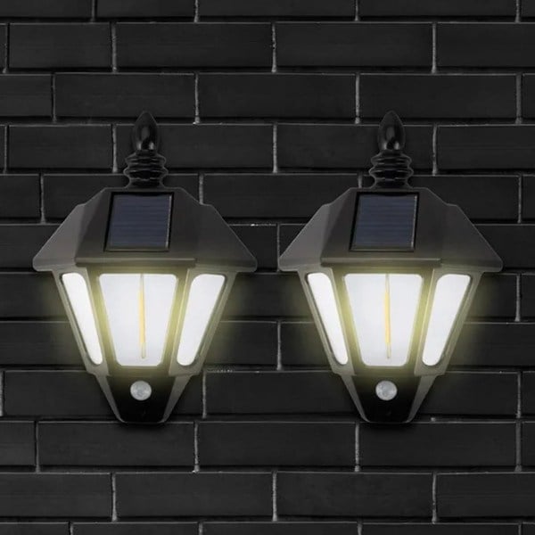 2'li Solar Cob Led Sensörlü Duvar Lambası
