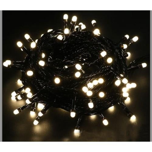 5m Boncuk Lamba Gün Işığı 8 Fonksiyon 100 Led Fişli Siyah Kablo