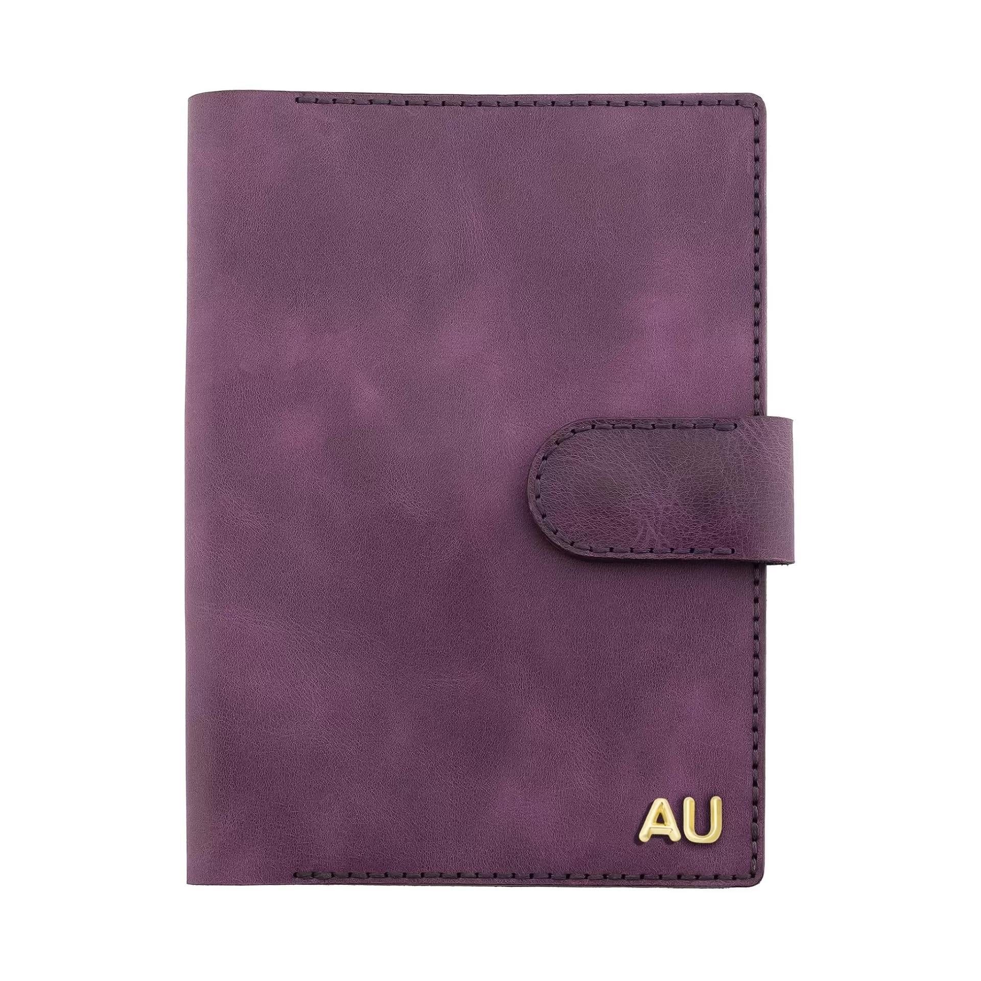 A5 Defter ve Ajanda Kılıfı - %100 Rainbow Deri - KO10001 - Mor