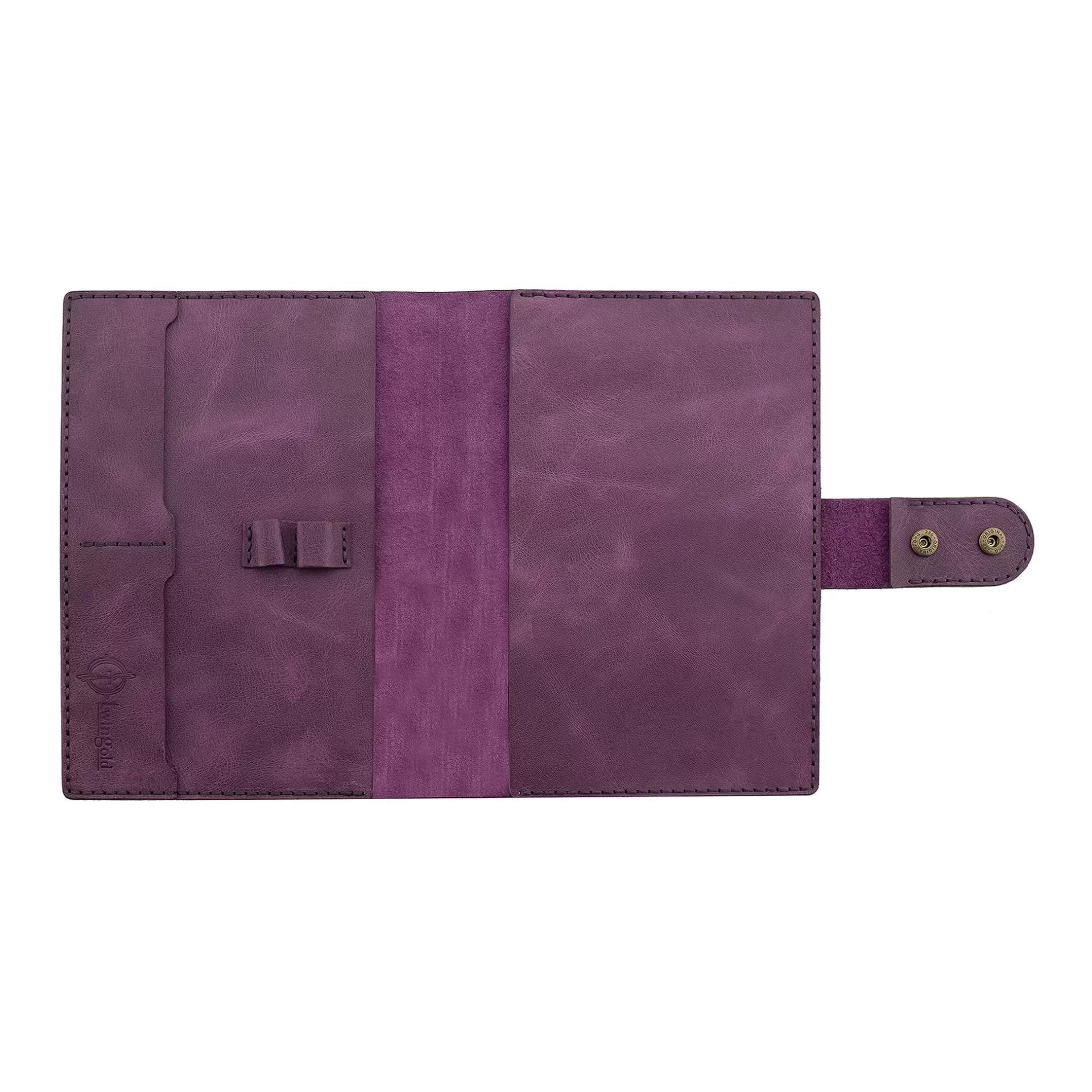 A5 Defter ve Ajanda Kılıfı - %100 Rainbow Deri - KO10001 - Mor