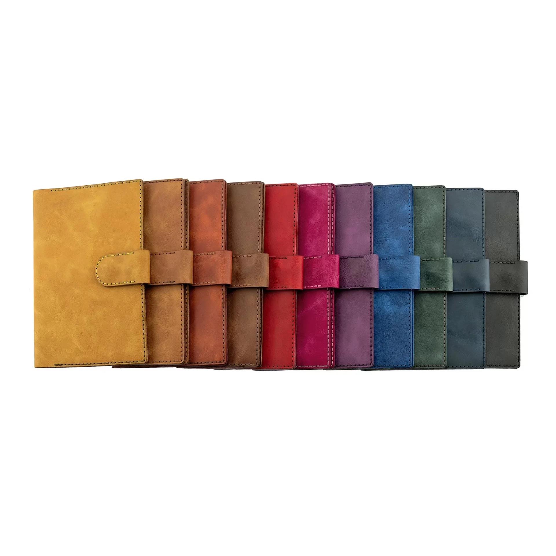 A5 Defter ve Ajanda Kılıfı - %100 Rainbow Deri - KO10001 - Camel