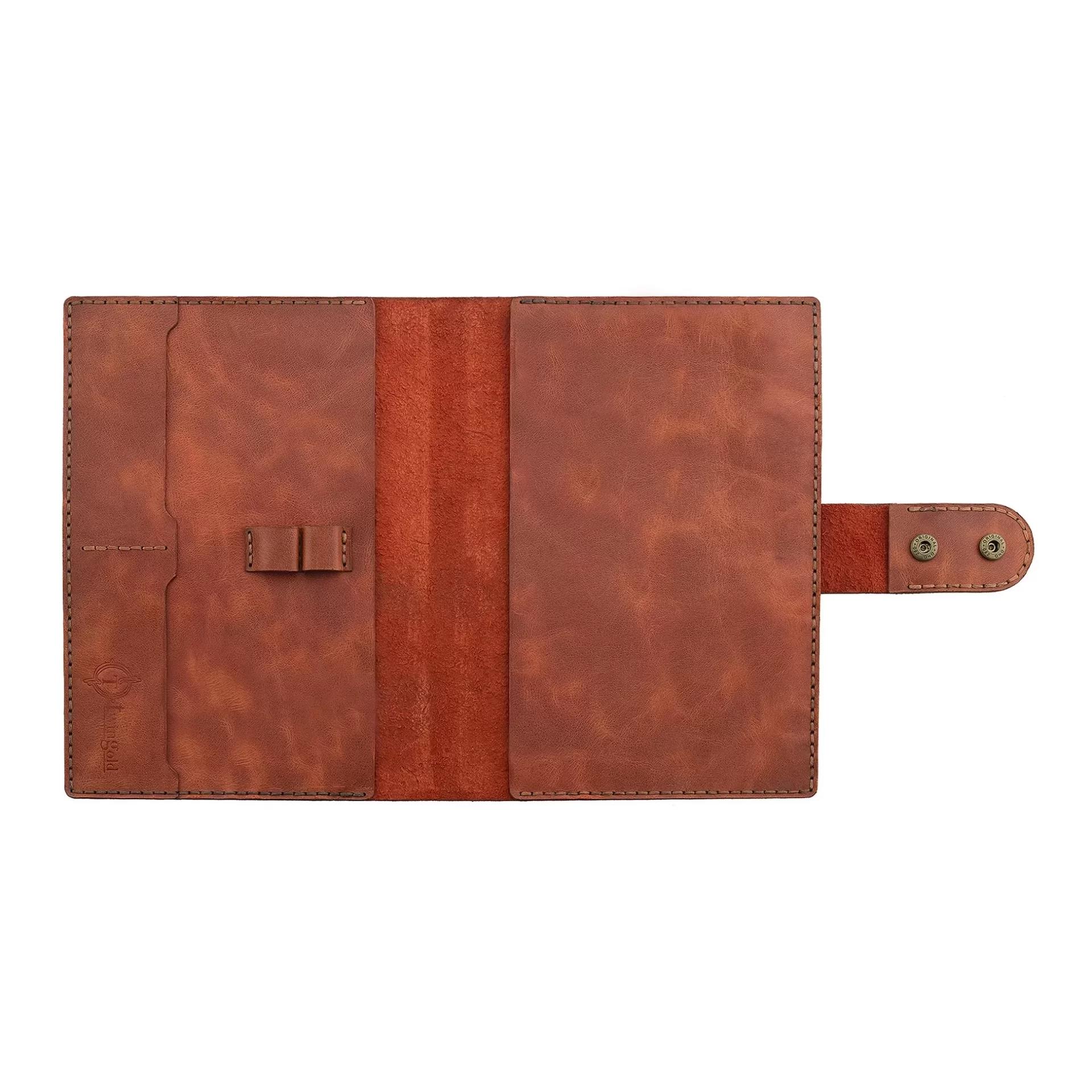 A5 Defter ve Ajanda Kılıfı - %100 Rainbow Deri - KO10001 - Tobacco