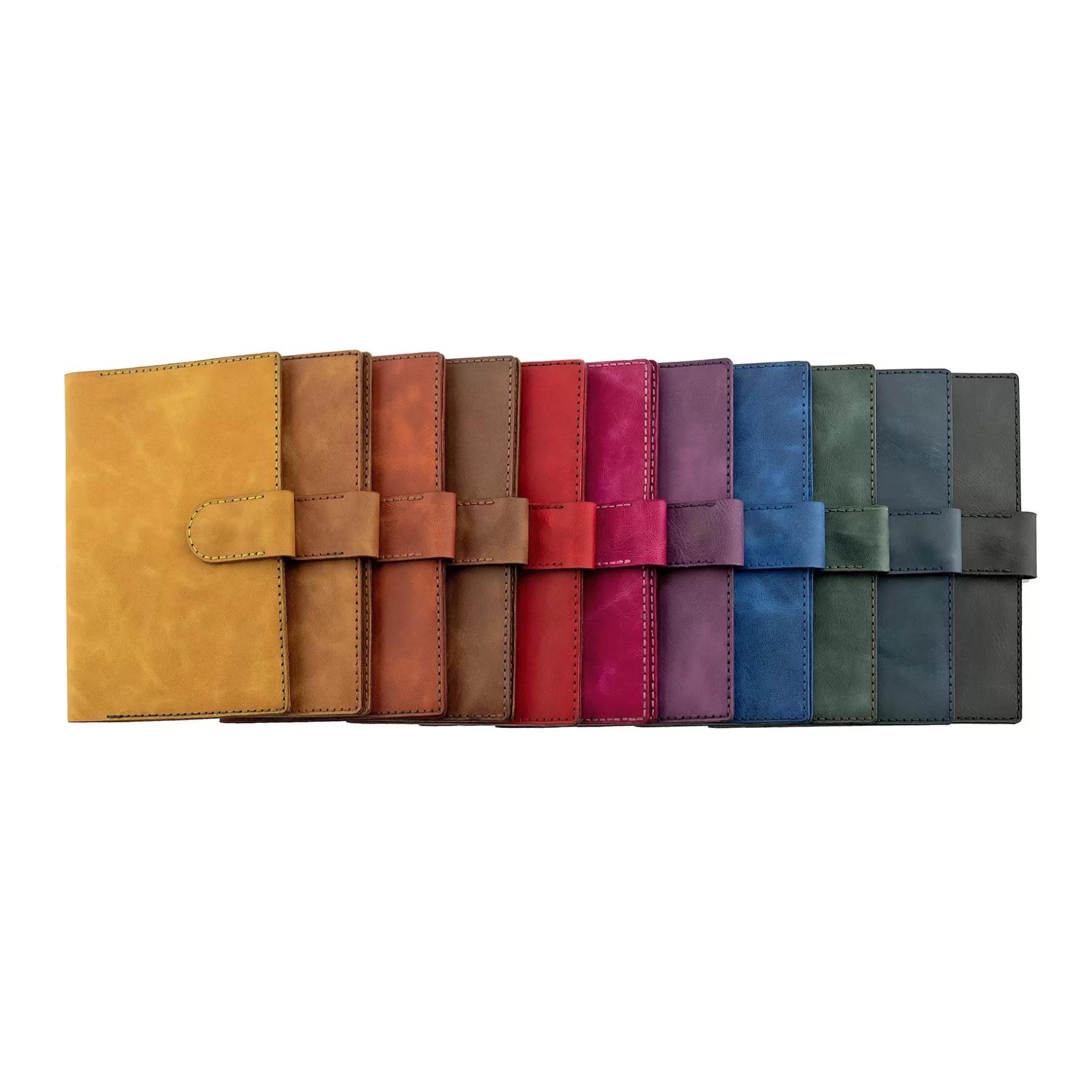 A5 Defter ve Ajanda Kılıfı - %100 Rainbow Deri - KO10001 - Kırmızı