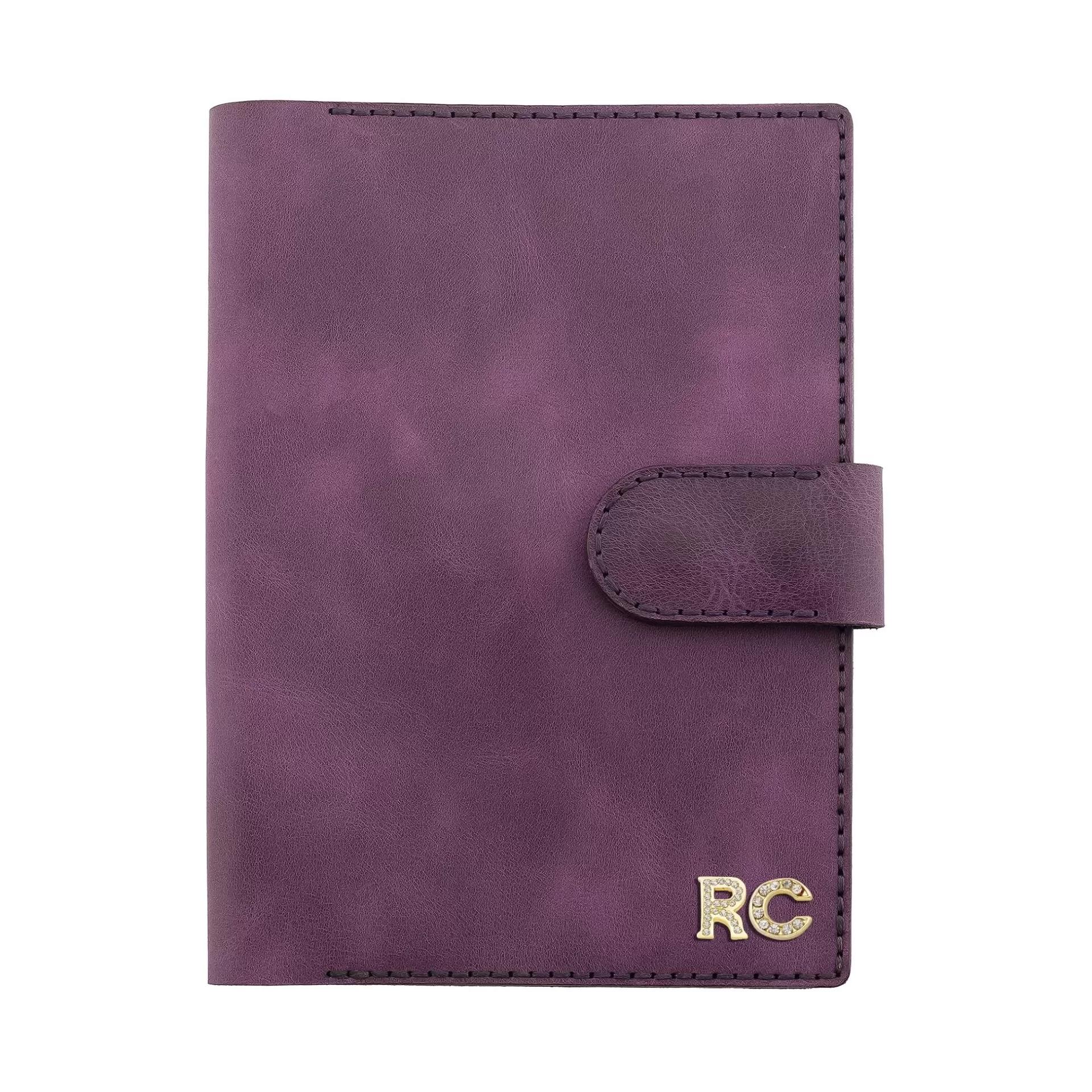 A5 Defter ve Ajanda Kılıfı - %100 Rainbow Deri - KO10001 - Mor
