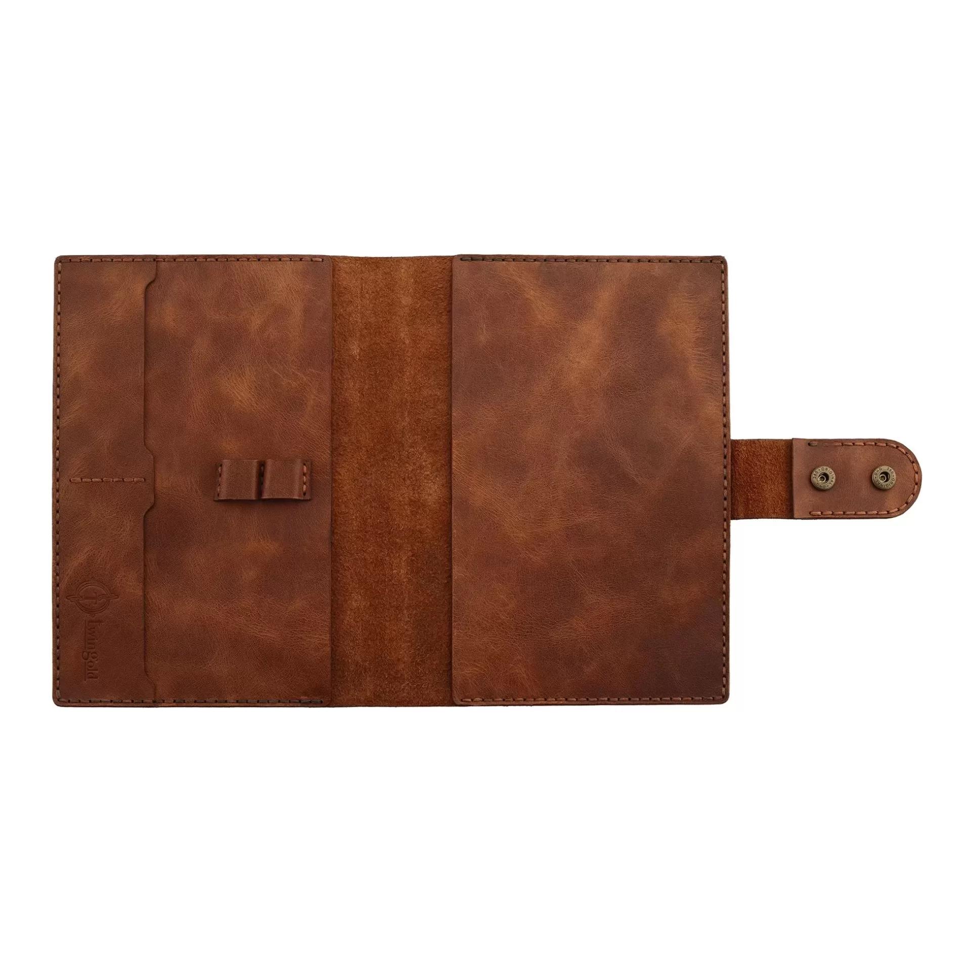 A5 Defter ve Ajanda Kılıfı - %100 Rainbow Deri - KO10001 - Kahverengi