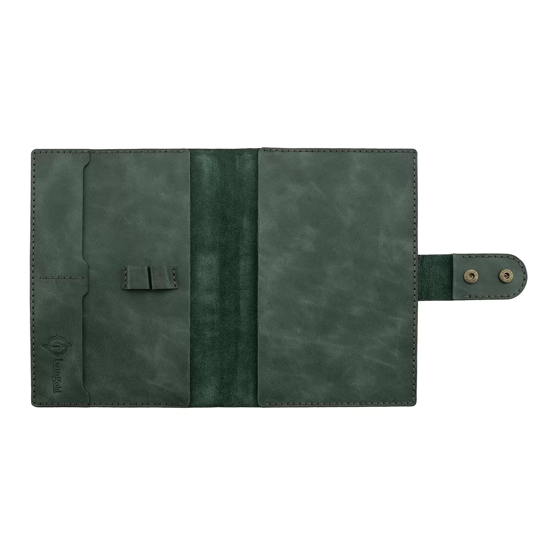 A5 Defter ve Ajanda Kılıfı - %100 Rainbow Deri - KO10001 - Haki