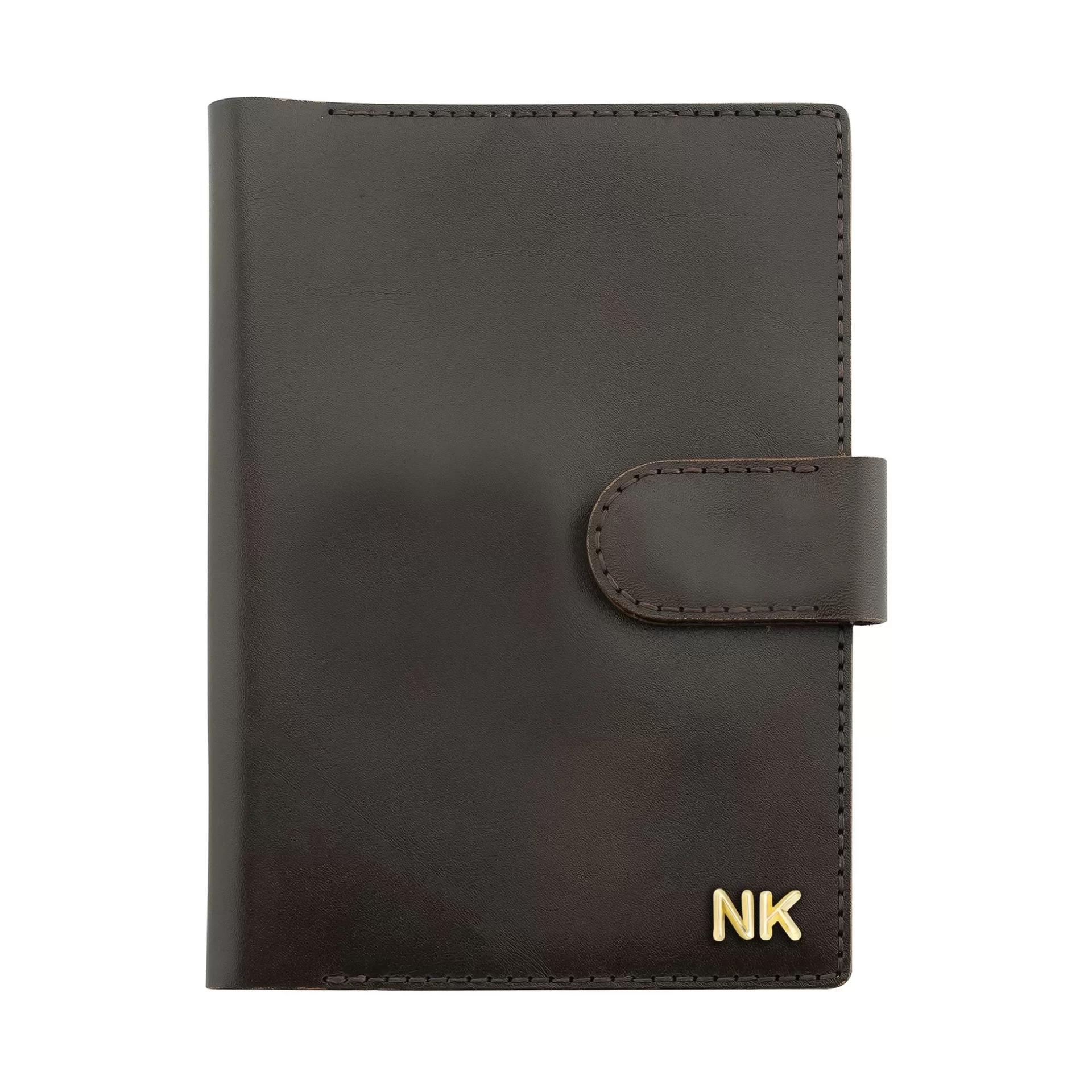A5 Defter ve Ajanda Kılıfı - %100 Tiesto Deri - KO10002 - Koyu Kahverengi