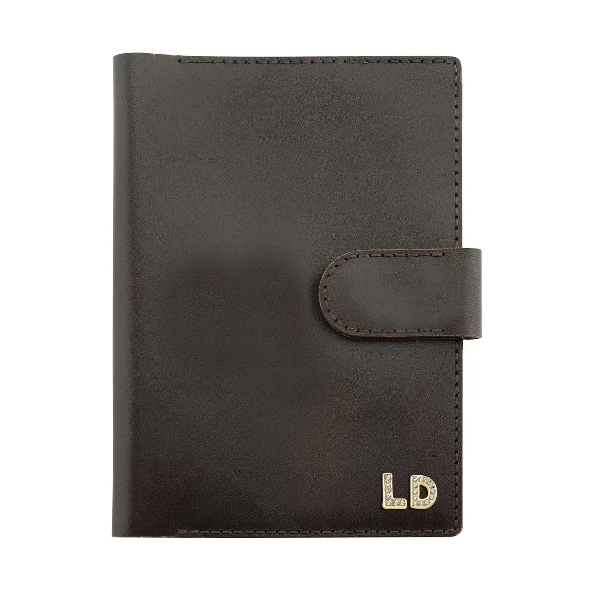 A5 Defter ve Ajanda Kılıfı - %100 Tiesto Deri - KO10002 - Koyu Kahverengi