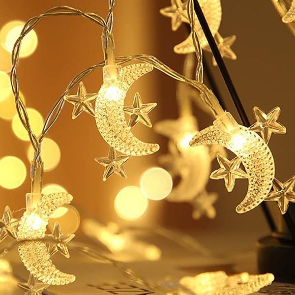 Ay Yıldız Tasarımlı 20 LED USB Aydınlatma