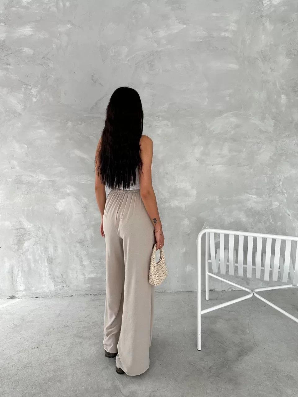 Ayrobin Oversize Kadın Pantalon - Bej