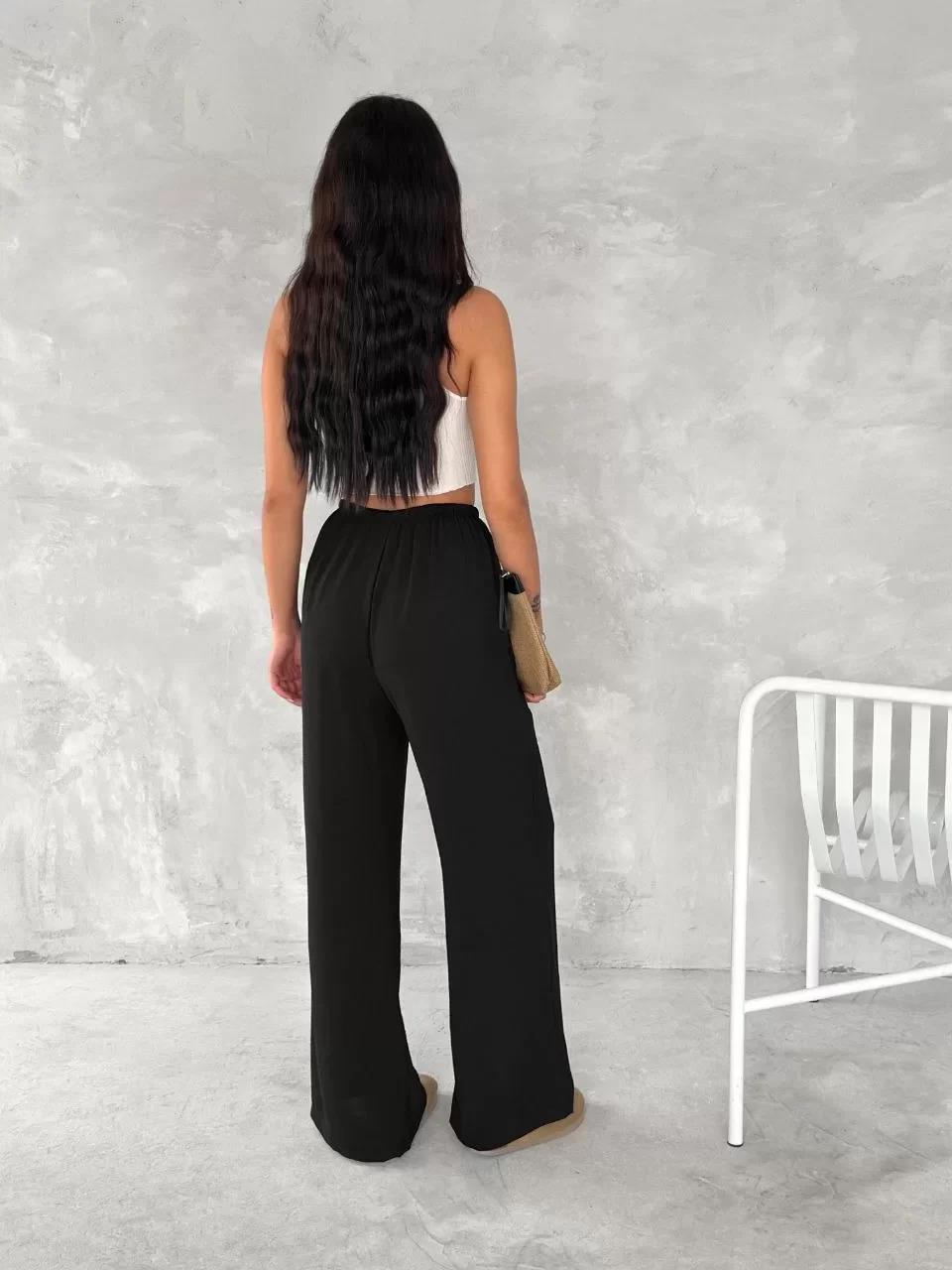 Ayrobin Oversize Kadın Pantalon - Siyah