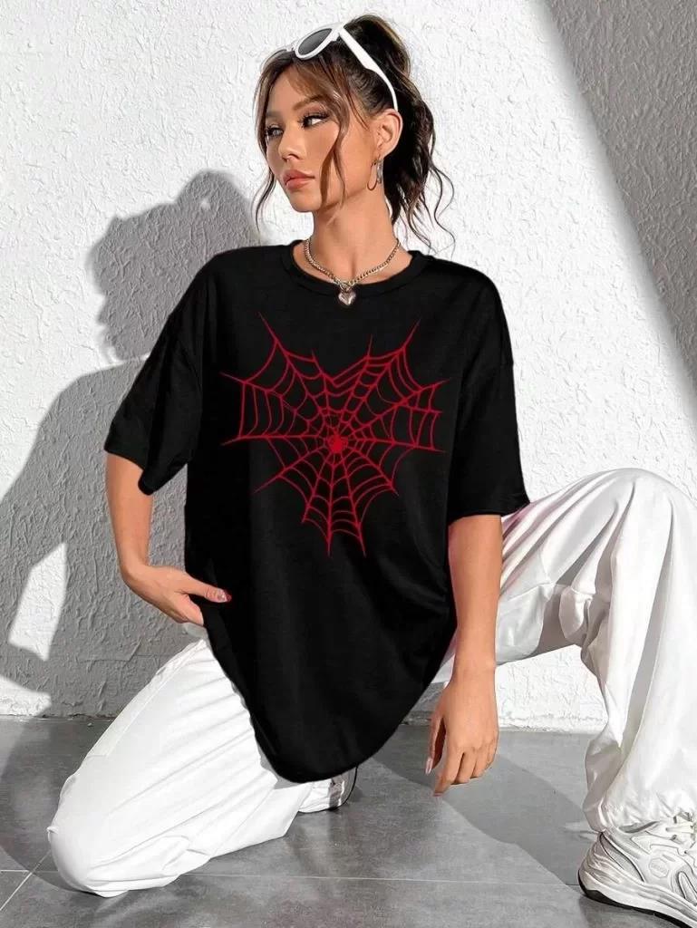 Baskılı Kadın T-shirt - Siyah