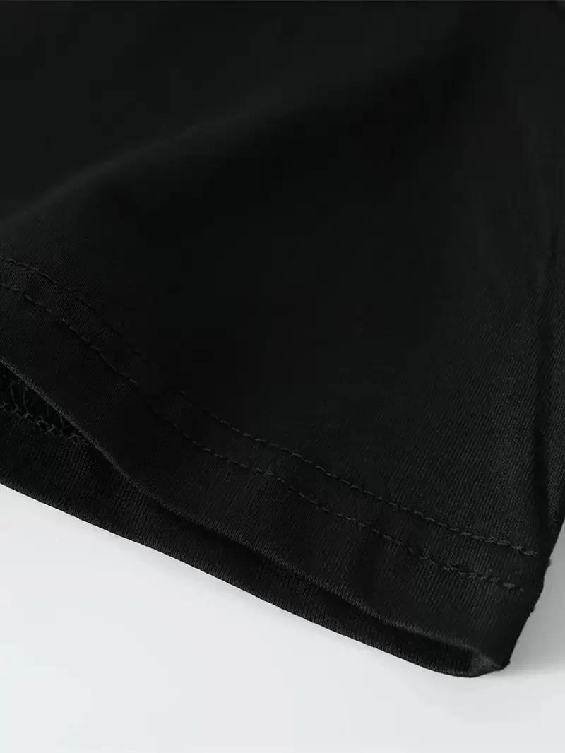 Erkekler için Siyah Tişört Grafik Genç Emo Vintage Gotik Rahat Büyük Beden Kısa Kollu Tişört Giysi Üst- Siyah