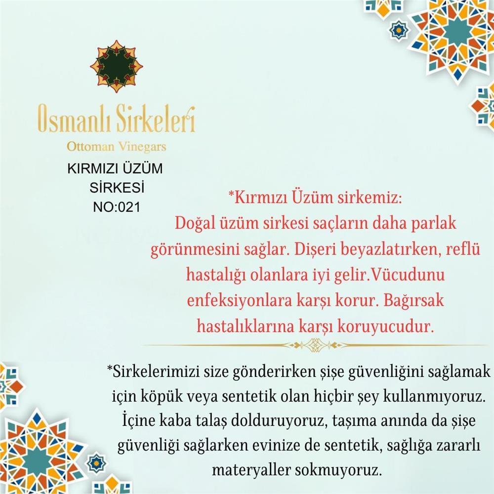 Geleneksel - 01. Kırmızı Üzüm Sirkesi - 500 ml