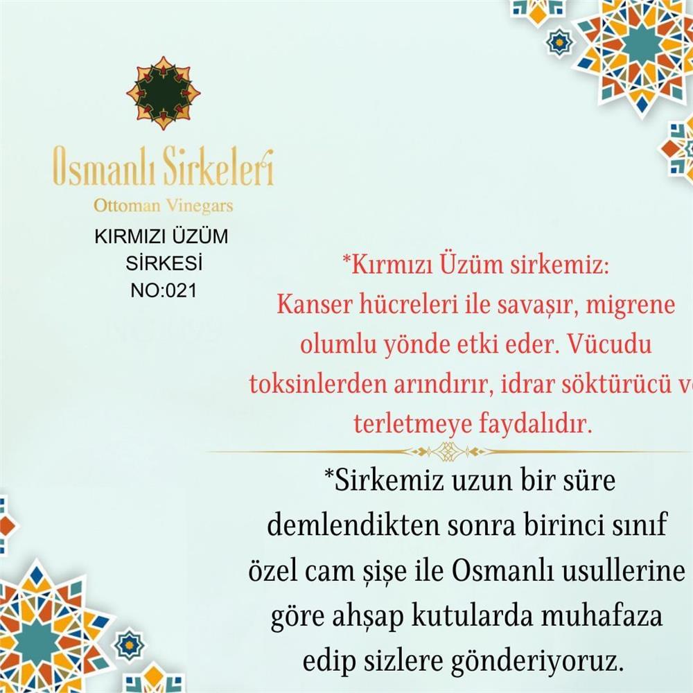 Geleneksel - 01. Kırmızı Üzüm Sirkesi - 500 ml