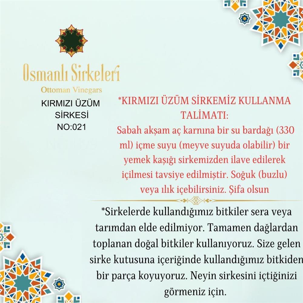 Geleneksel - 01. Kırmızı Üzüm Sirkesi - 500 ml