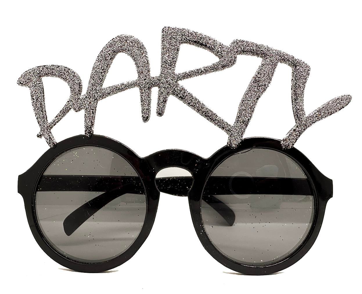 Gümüş Simli Party Yazılı Parti Gözlüğü Show