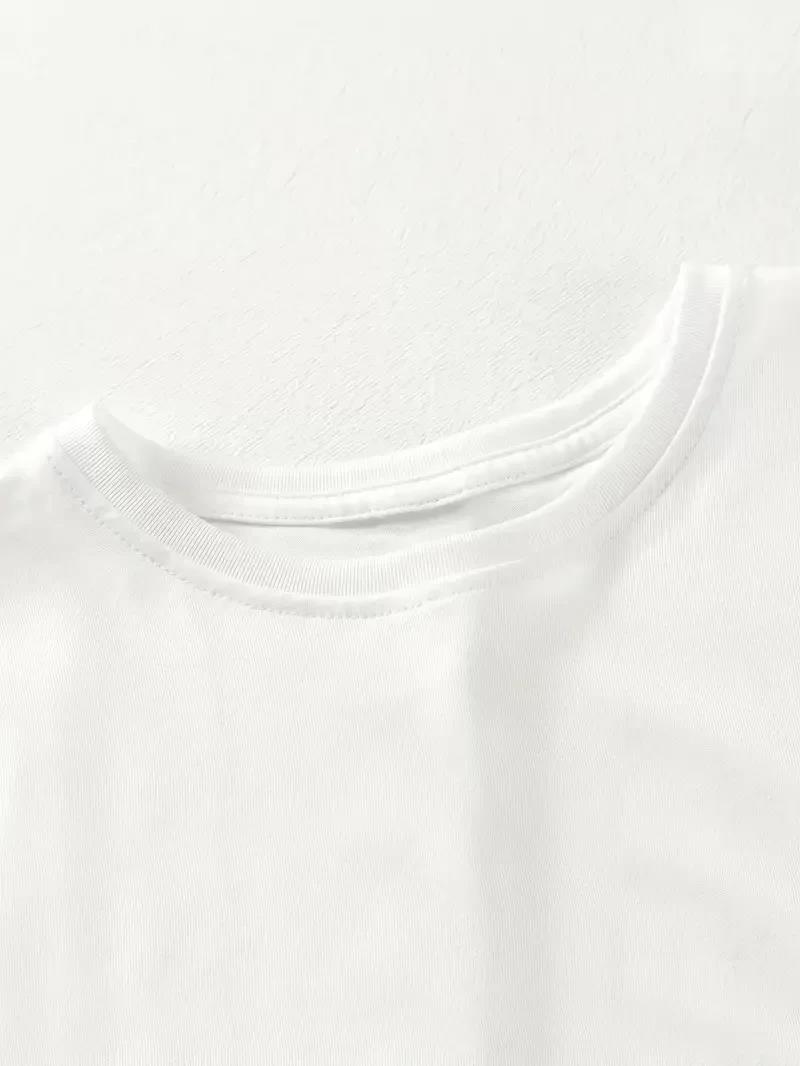 [Günlük T-Shirt] Hafif Kadın Günlük T-Shirt | Bol Kesim, Kısa Kollu, Yuvarlak Yaka, Eğlenceli Karikatür Ayı ve 