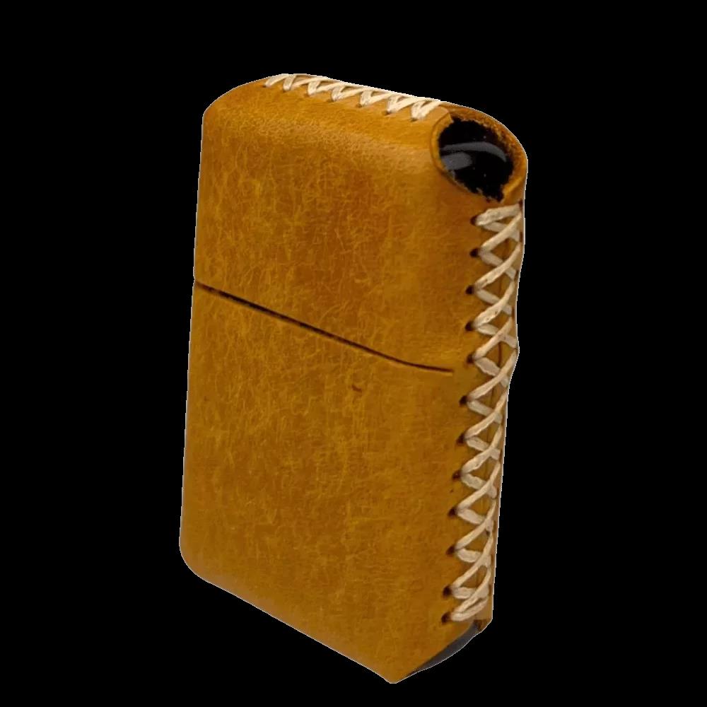 Handmade El Yapımı Hakiki Deri Zippo Modeli Çakmak - AG02001 - Camel