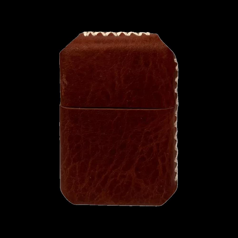Handmade El Yapımı Hakiki Deri Zippo Modeli Çakmak - AG02001 - Tobacco
