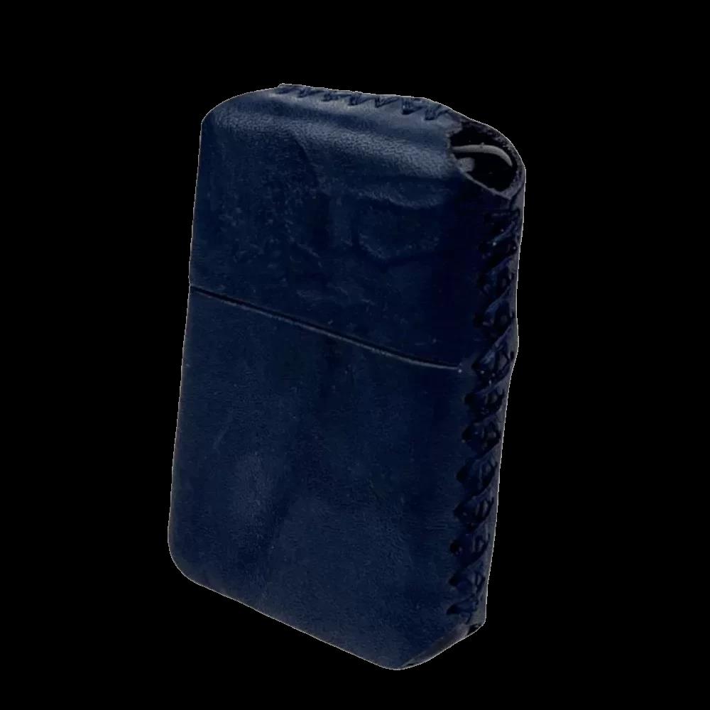 Handmade El Yapımı Hakiki Deri Zippo Modeli Çakmak - AG02001 - Lacivert