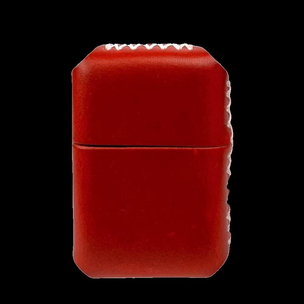 Handmade El Yapımı Hakiki Deri Zippo Modeli Çakmak - AG02001 - Kırmızı
