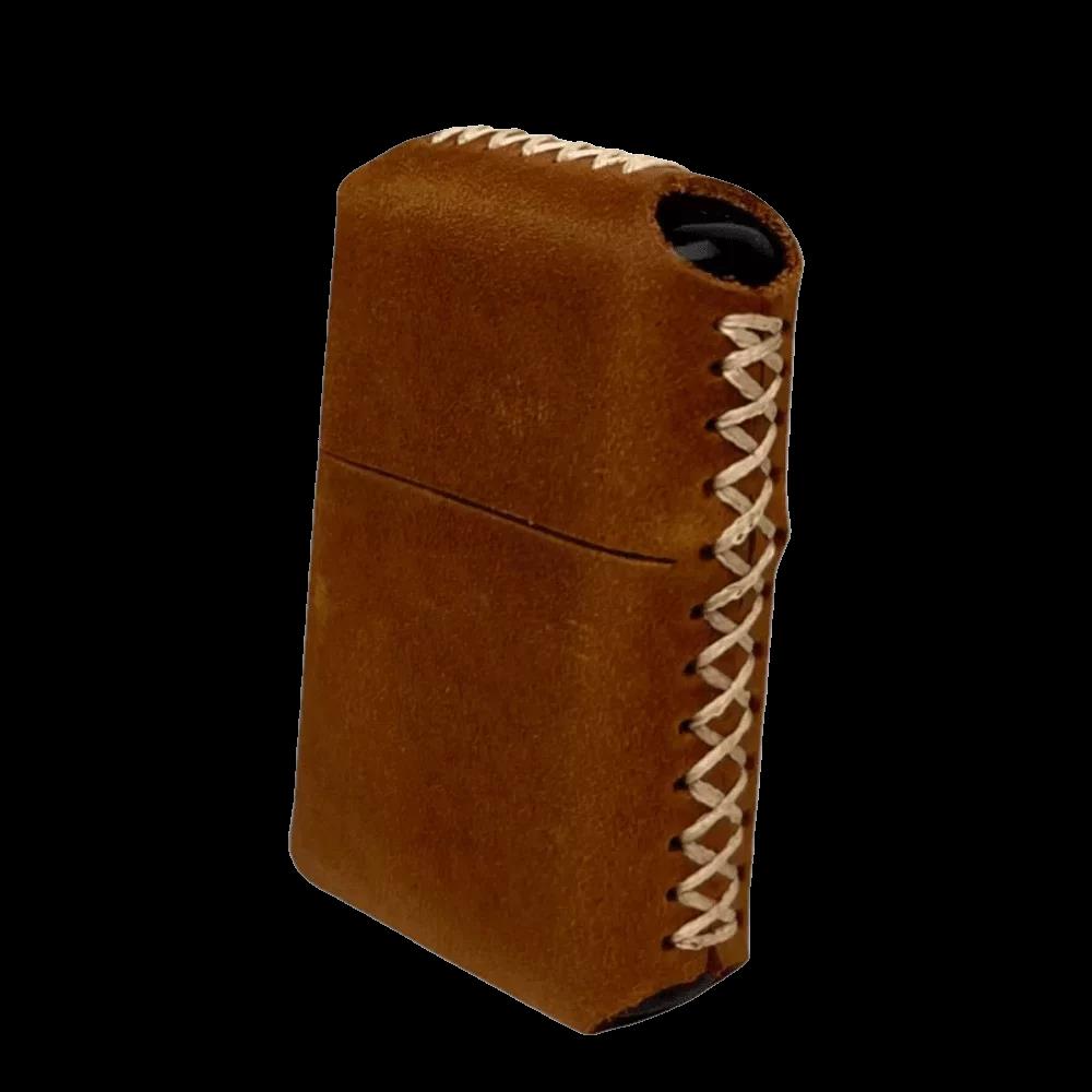 Handmade El Yapımı Hakiki Deri Zippo Modeli Çakmak - AG02001 - Açık Kahverengi