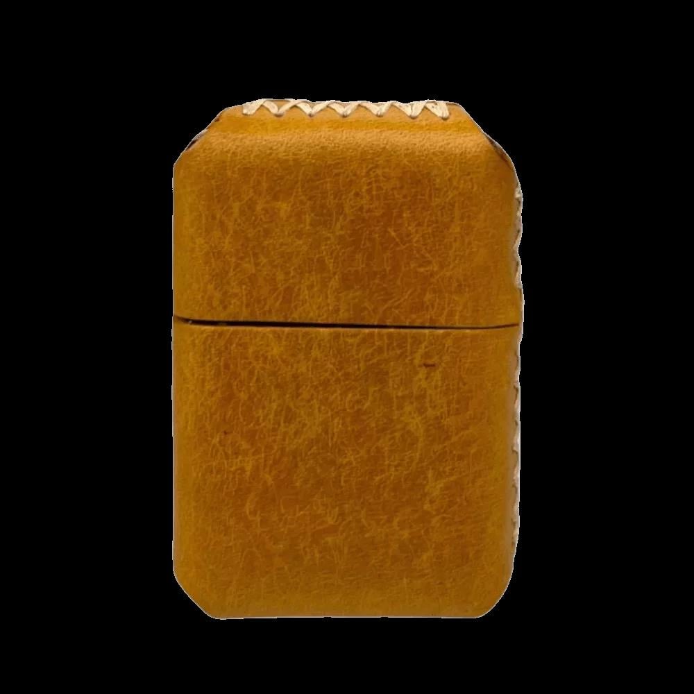 Handmade El Yapımı Hakiki Deri Zippo Modeli Çakmak - AG02001 - Camel