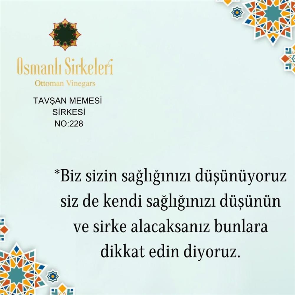 İnfüzyon - 03. Tavşan Memesi Sirkesi - 500 ml