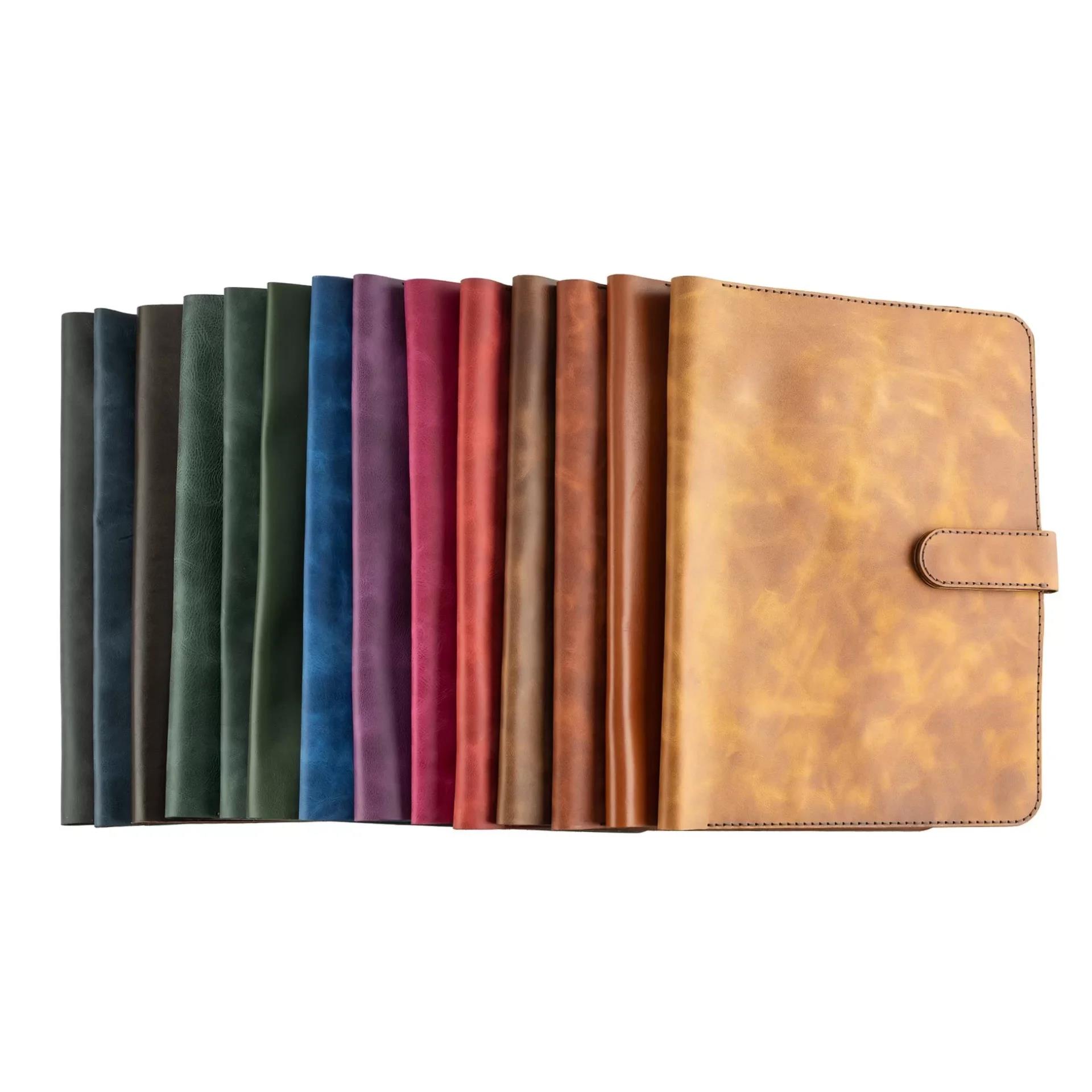 İsme Özel Çıtçıtlı Fonksiyonlu iPad Organizer - %100 Rainbow Deri - ET01002 - Kırmızı