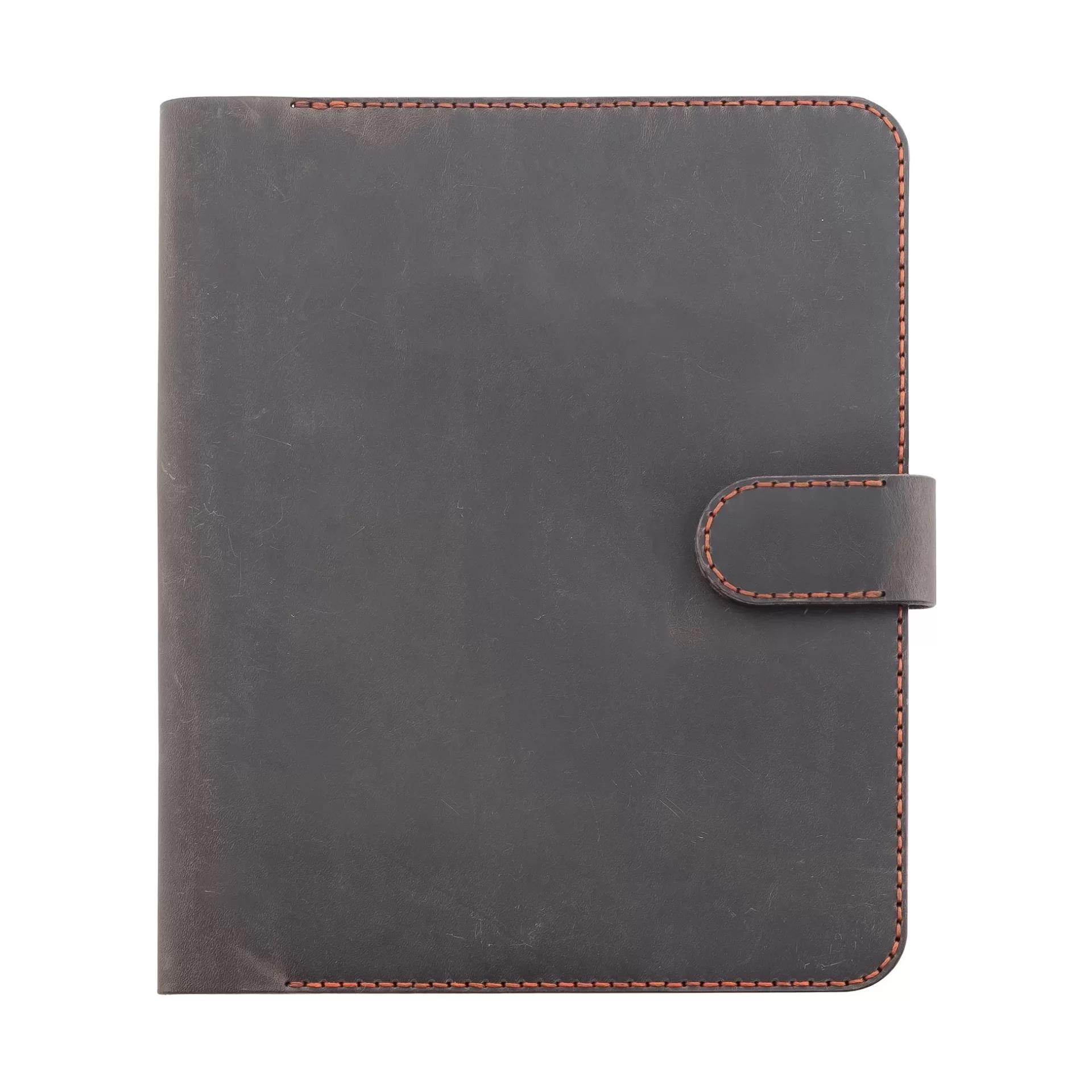 İsme Özel Çıtçıtlı Fonksiyonlu iPad Organizer - %100 Crazy Deri - ET01004 - Kahverengi