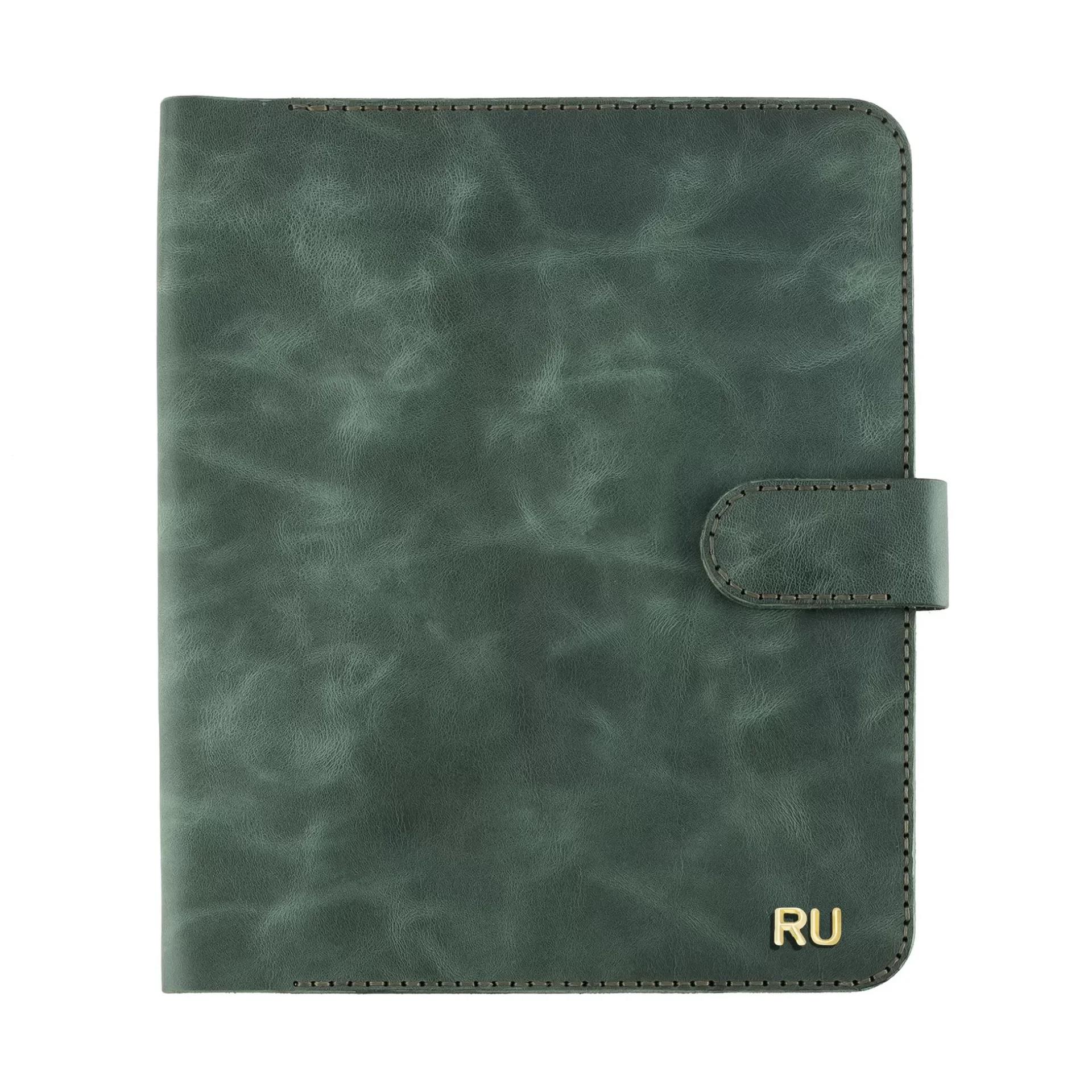 İsme Özel Çıtçıtlı Fonksiyonlu Macbook Organizer - %100 Rainbow Deri - ET02001 - Haki