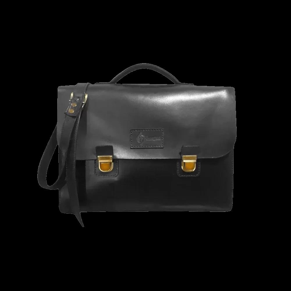 İsme Özel Evrak Çantası - Messenger Bag - %100 Deri - AC09001 - Siyah