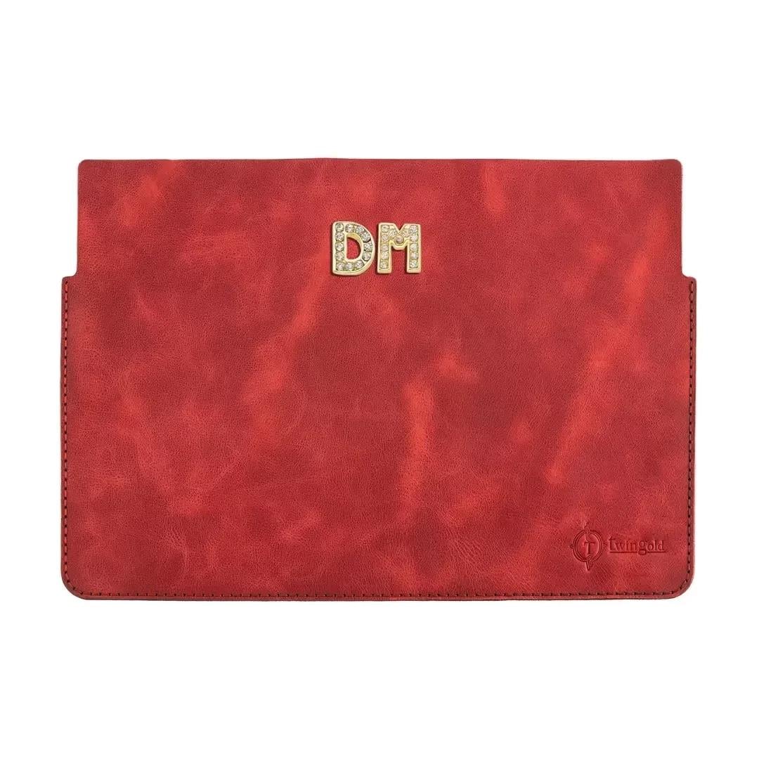 İsme Özel Macbook Kılıfı - %100 Rainbow Deri - ET02002 - Kırmızı