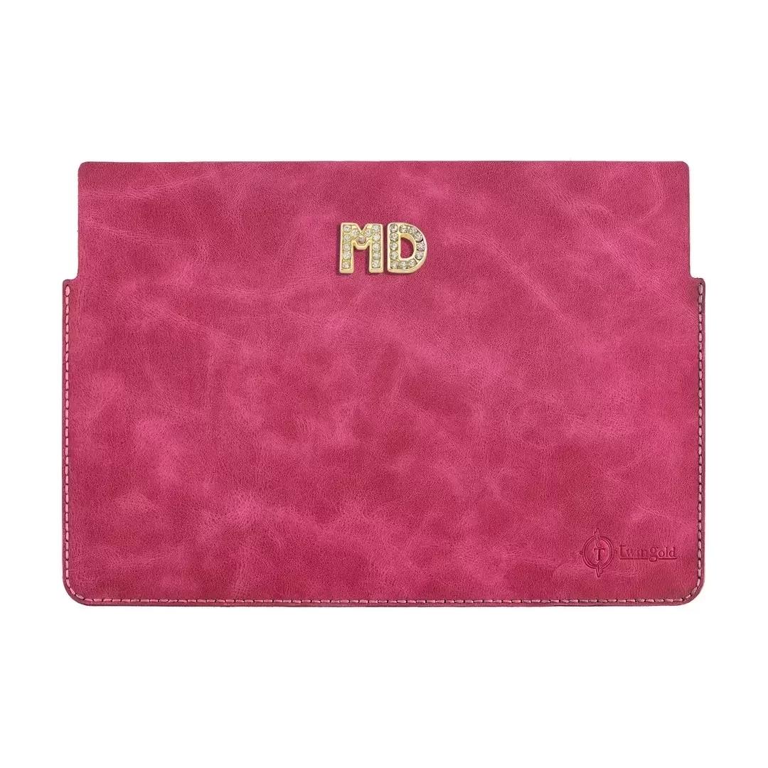 İsme Özel Macbook Kılıfı - %100 Rainbow Deri - ET02002 - Fuşya
