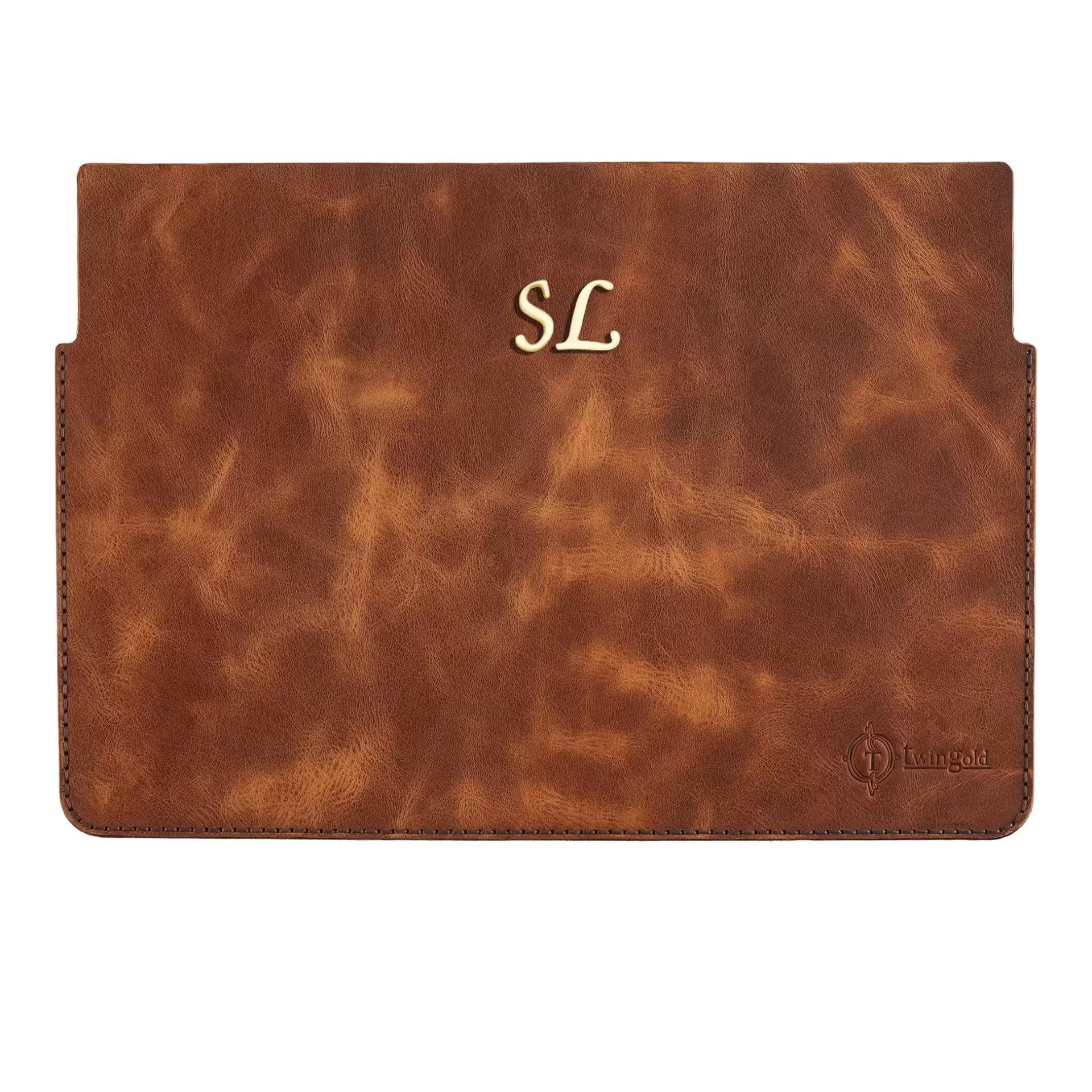İsme Özel Macbook Kılıfı - %100 Rainbow Deri - ET02002 - Kahverengi