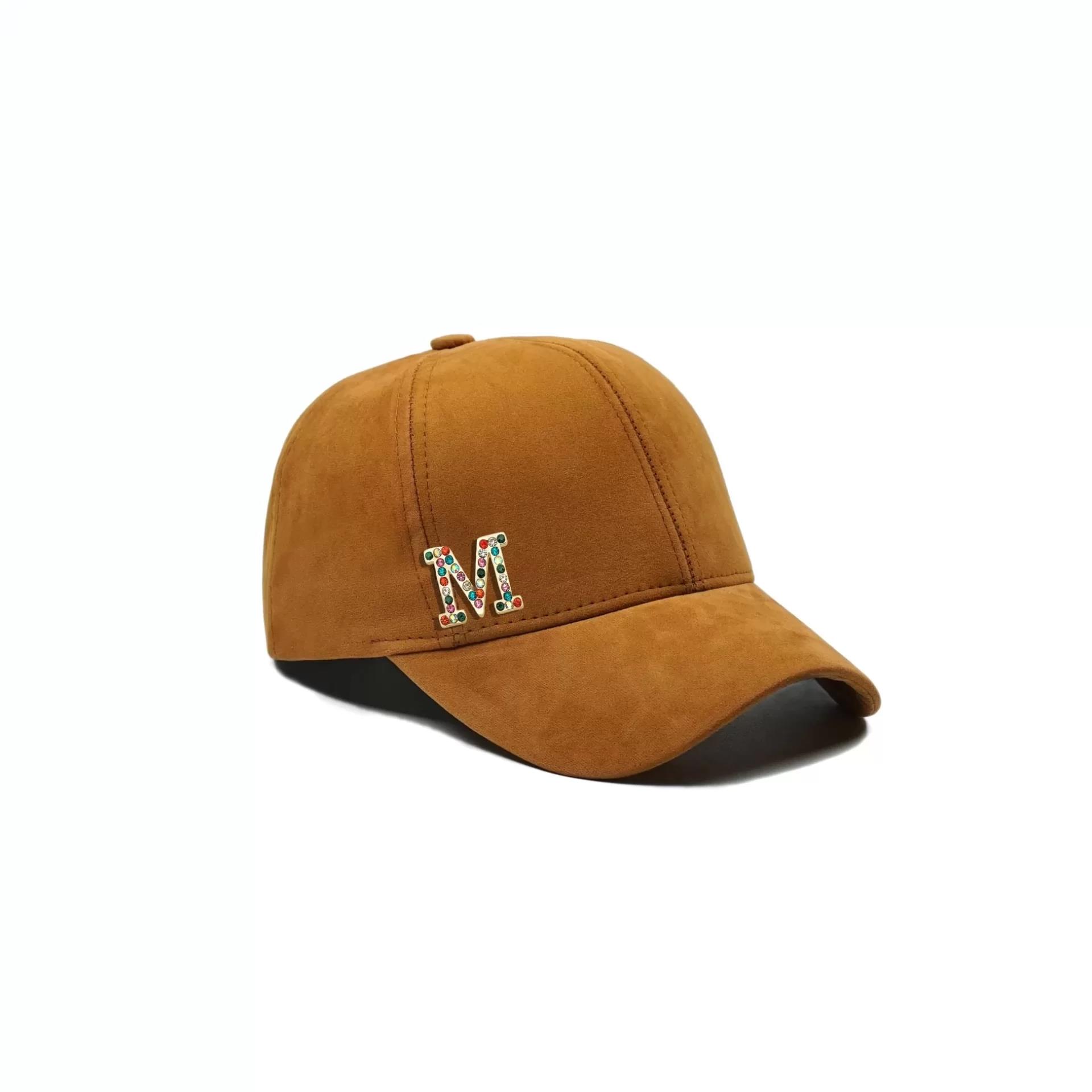 İsme Özel Süet Kep Şapka - AB01013 - Camel