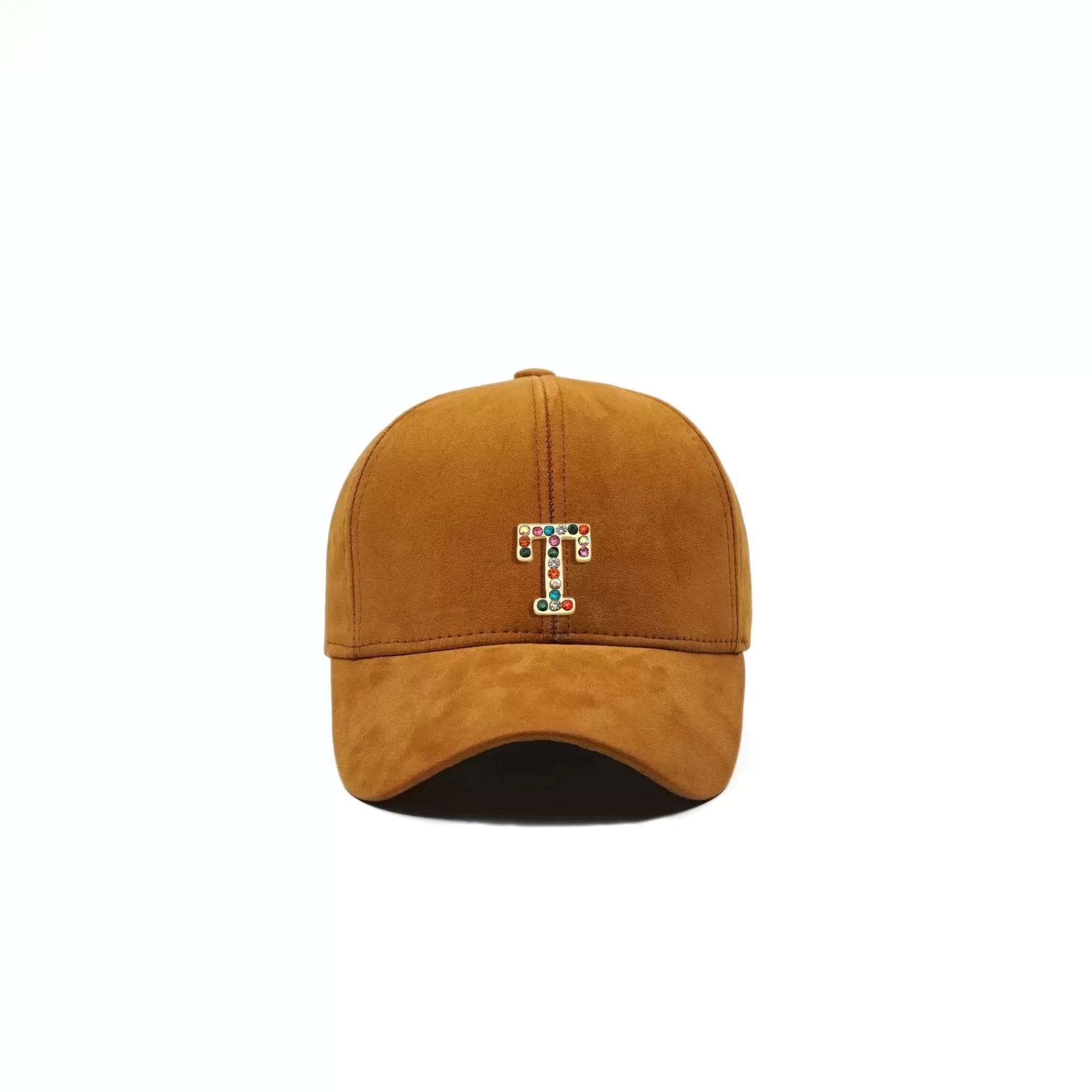 İsme Özel Süet Kep Şapka - AB01013 - Camel