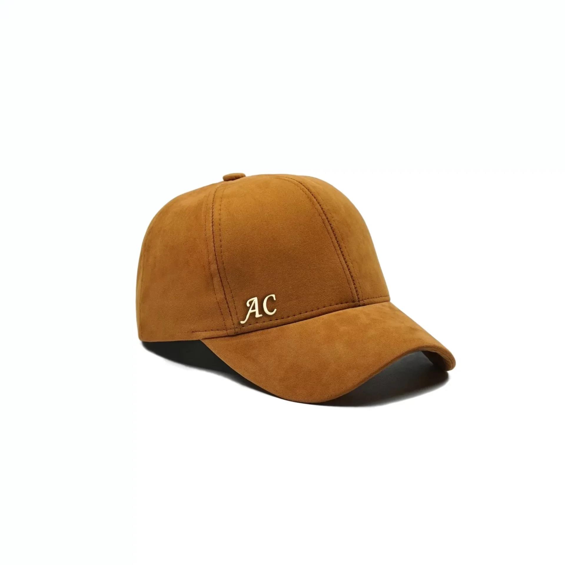 İsme Özel Süet Kep Şapka - AB01013 - Camel