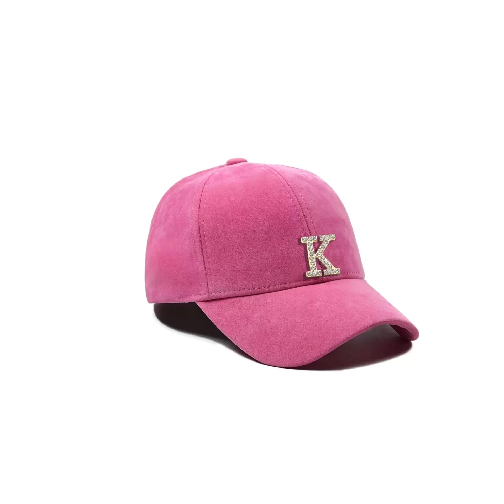 İsme Özel Süet Kep Şapka - AB01013 - Pembe