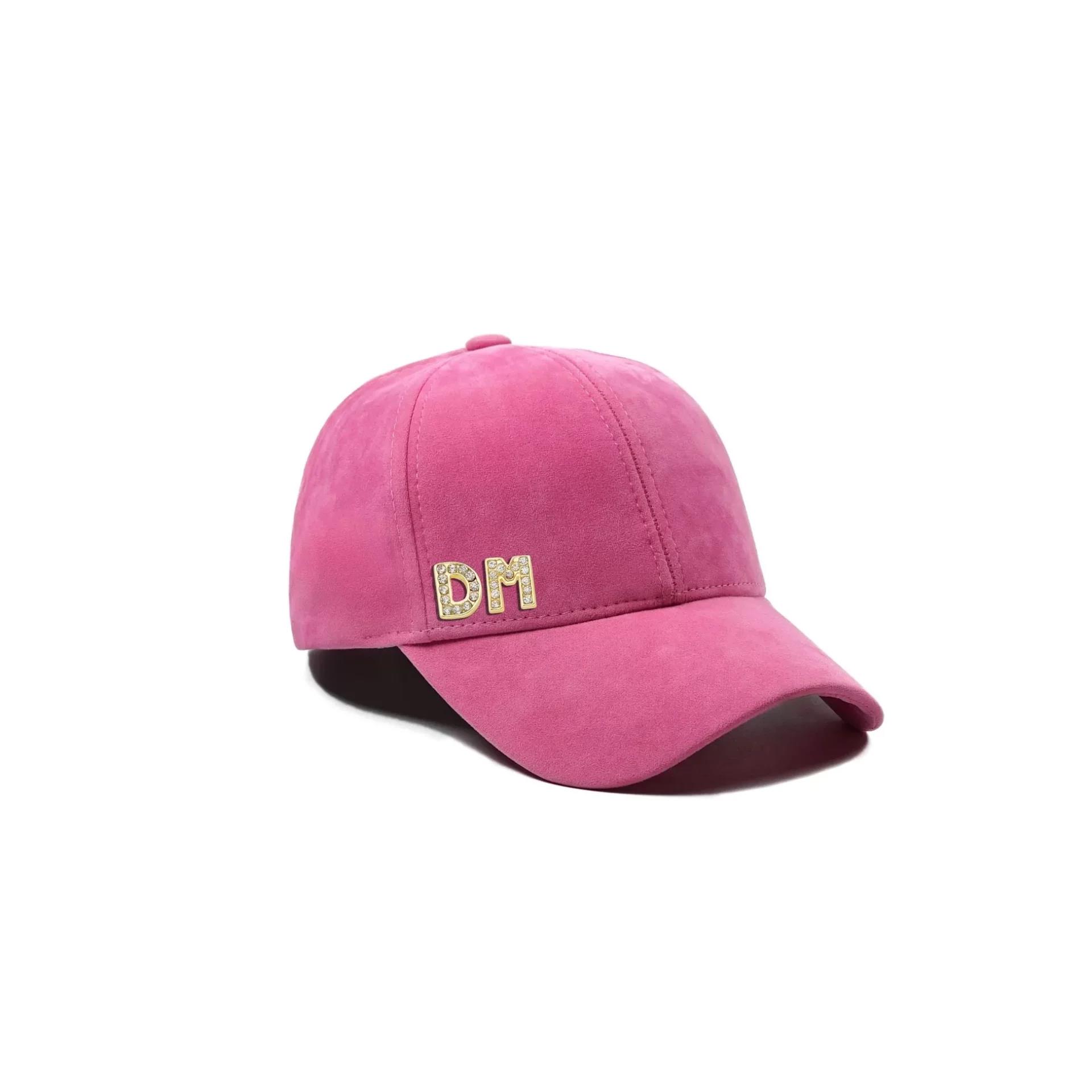 İsme Özel Süet Kep Şapka - AB01013 - Pembe