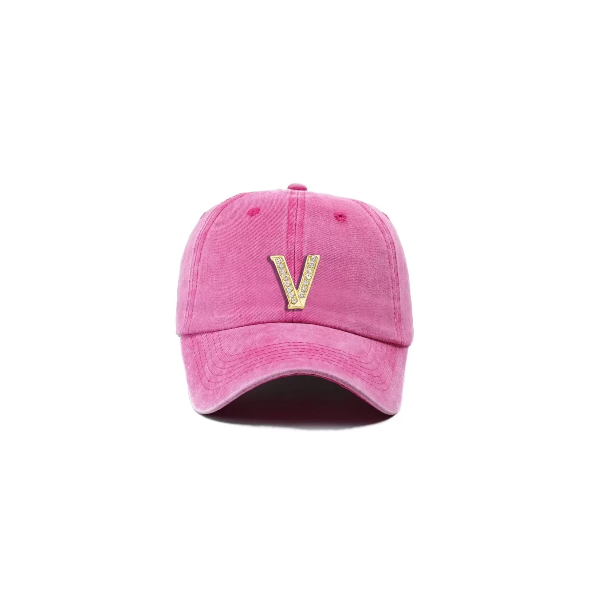İsme Özel Yıkamalı Kep Şapka - AB01010 - Pembe